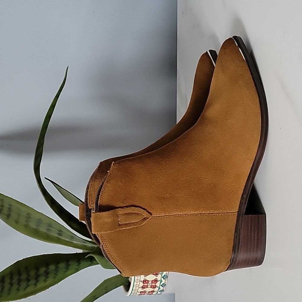 Suede Western Booties